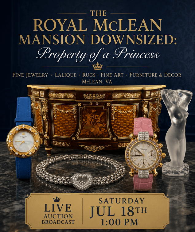Image for The Royal McLean Mansion Downsized: Property of a Princess Fine Jewelry · Lalique · Rugs · Fine Art · Furniture & Decor