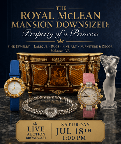 Image for The Royal McLean Mansion Downsized: Property of a Princess Fine Jewelry · Lalique · Rugs · Fine Art · Furniture & Decor