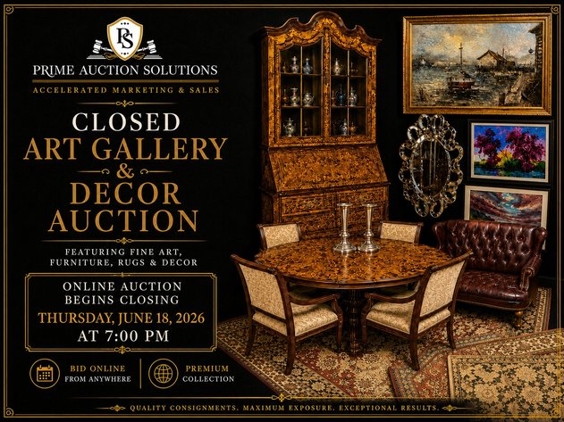 Image for Closed Art Gallery and Decor Online Auction
