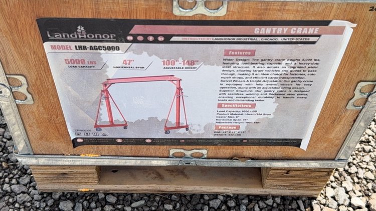 Image for LANDHONOR 5,000 LBS GANTRY CRANE W/ TROLLY