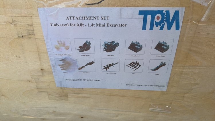 Image for TPM MINI EXCAVATOR ATTATCHMENT PACKAGE