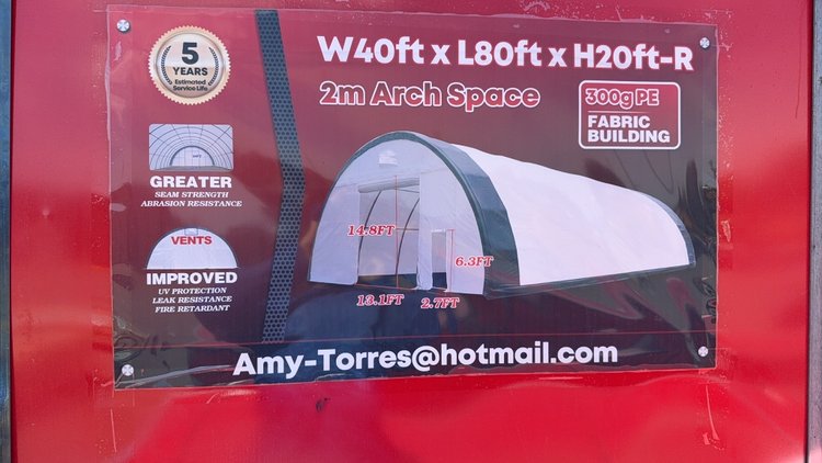 Image for 40' X 80' FABRIC BUILDING