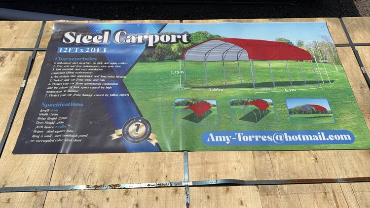 Image for 12' X 20' METAL CARPORT