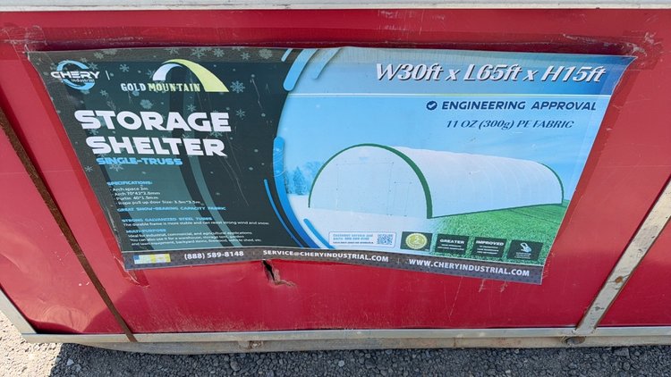 Image for 30' X 65' X 15' SINGLE TRUSS STORAGE SHELTER