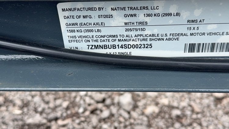Image for 2025 NATIVE 12' BUMPER PULL TRAILER