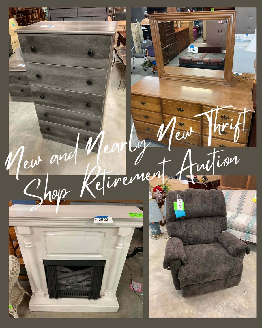 Image for New and Nearly New Thrift Shop Retirement Auction Events - LIVE AUCTION