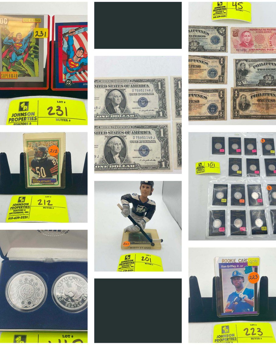 Image for Large Collection of Collectible Trading Cards, Sport Memorabilia, Coins and Stamps
