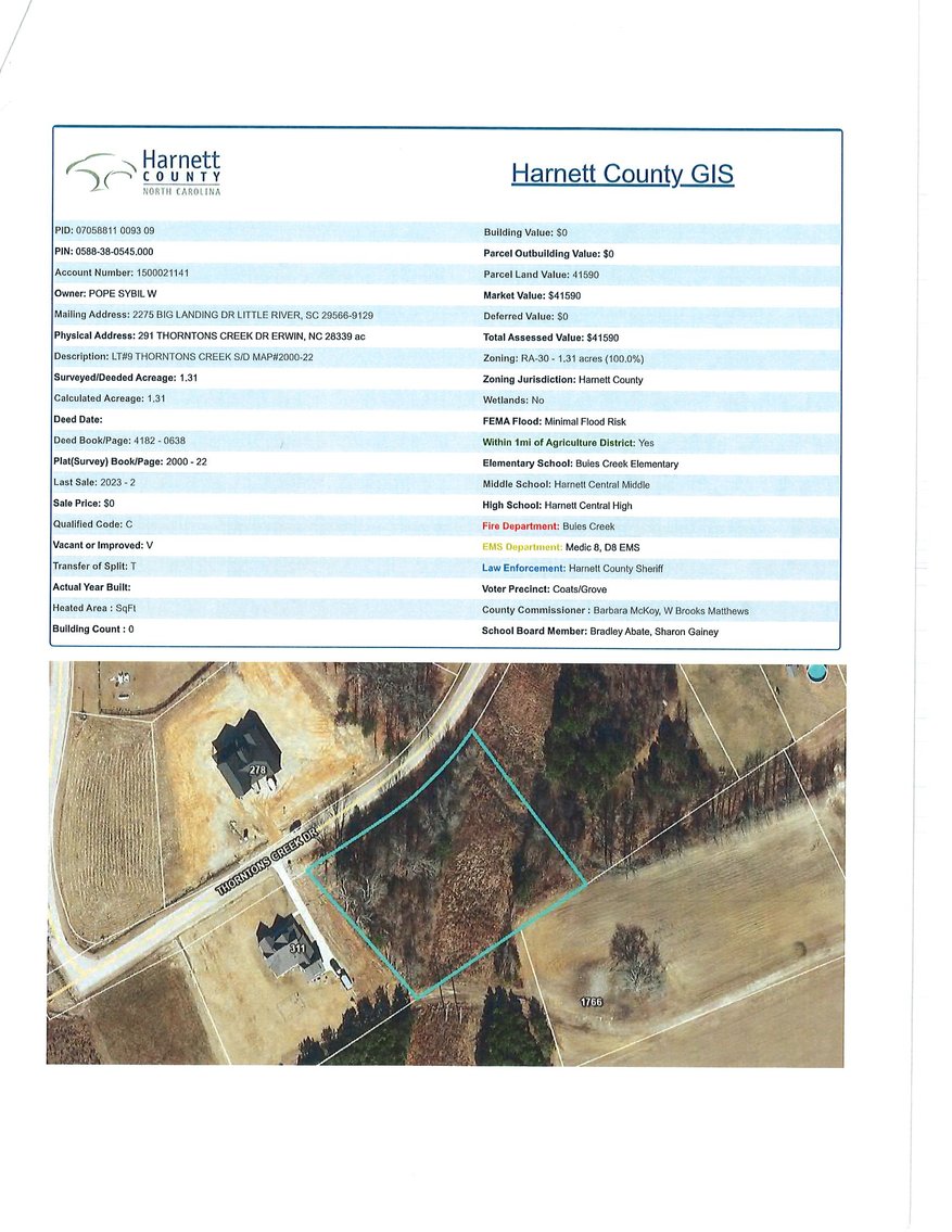 Image for Online/Live/Simulcast Auction of Two Homesites in Harnett County included in the April Multi-Parcel Auction Event!