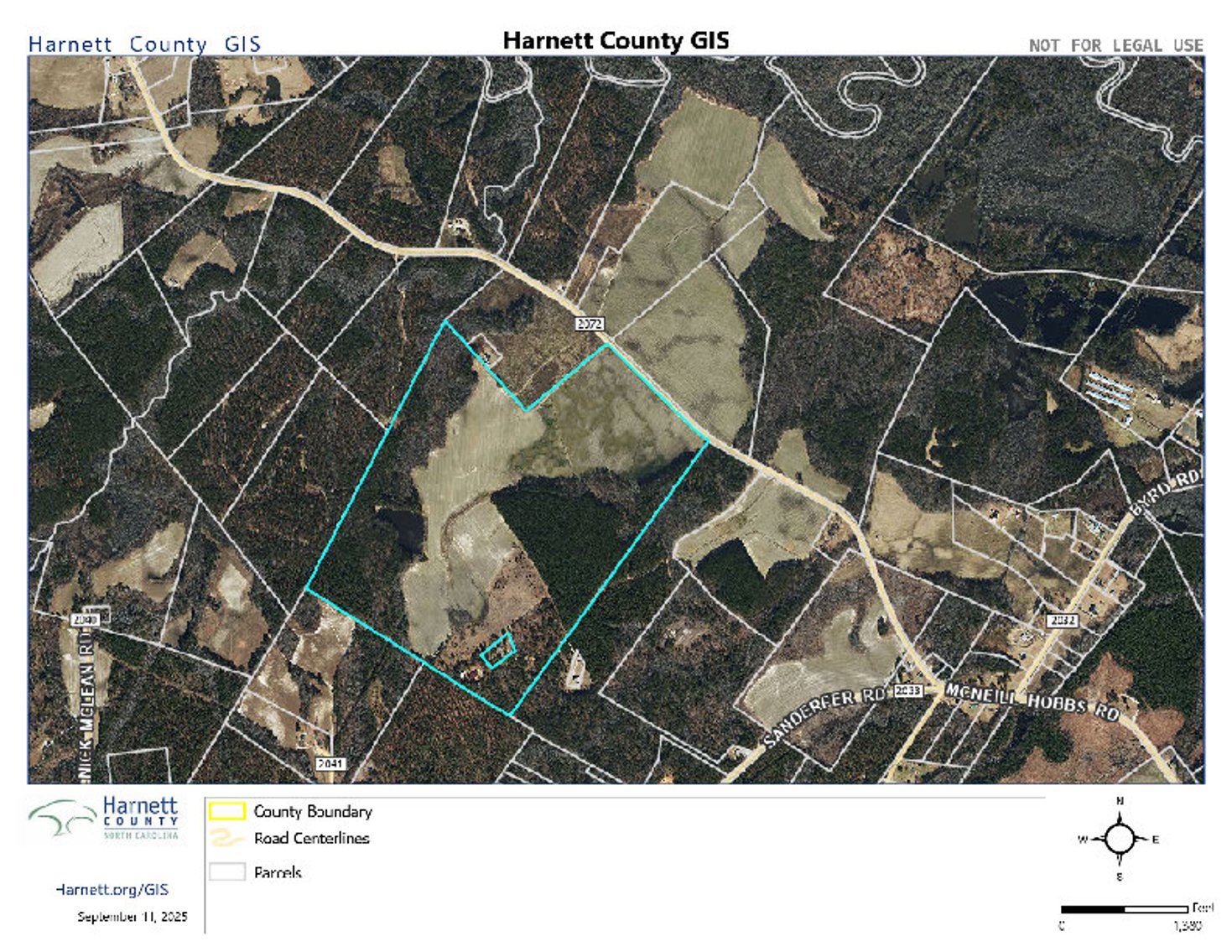 Image for Approx. 300 Acres Divided into 4 tracts and a Home in Harnett County!