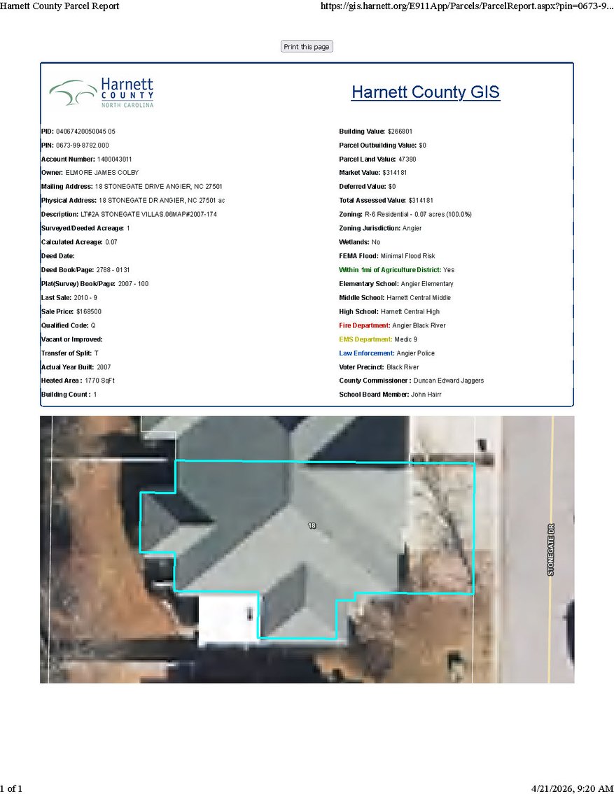 Image for Online/Live/Simulcast Auction Single Family, One Level Townhome in Angier!