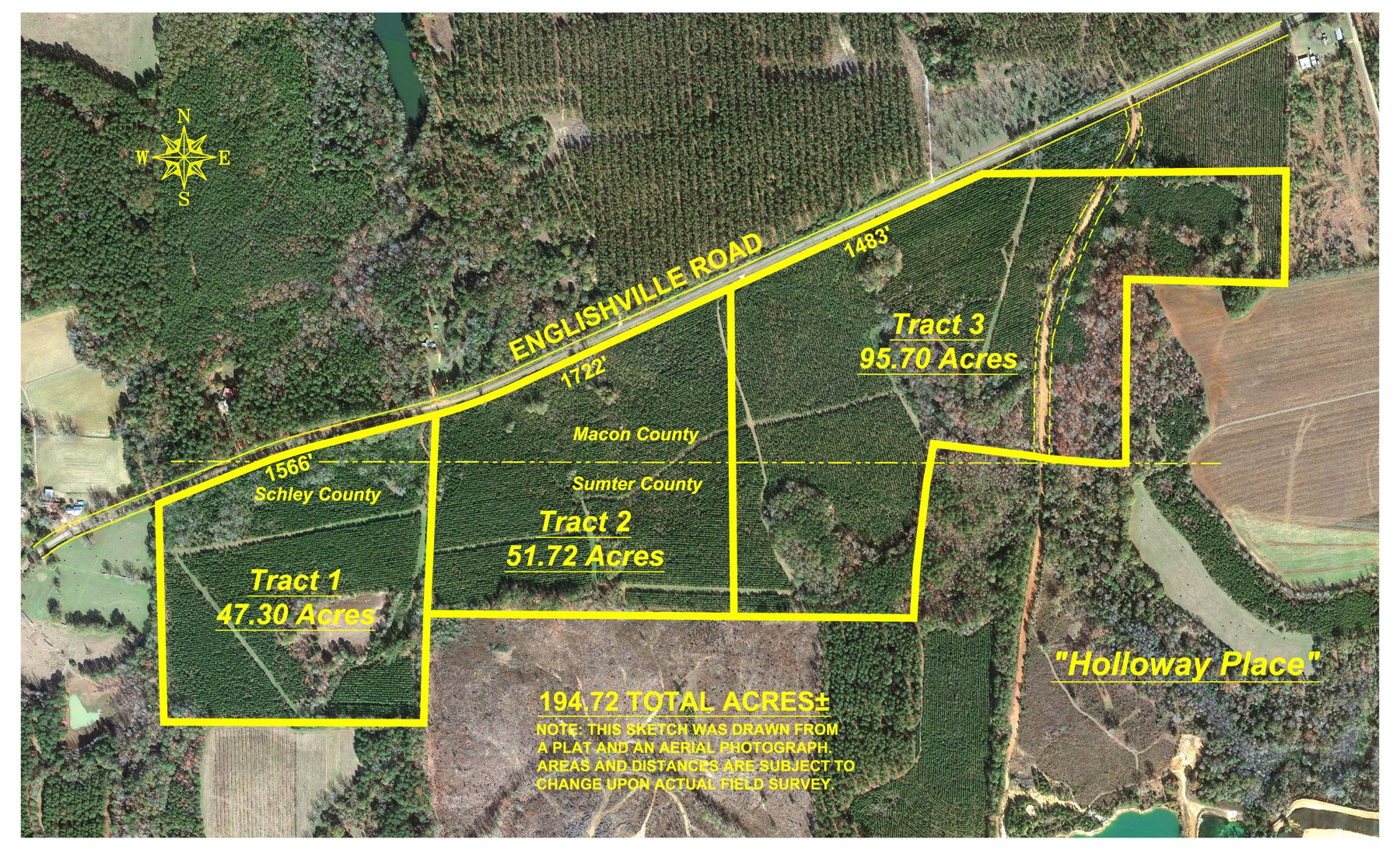Image for 194+/- Acres - Holloway Place - Macon, Schley, & Sumter Counties, GA