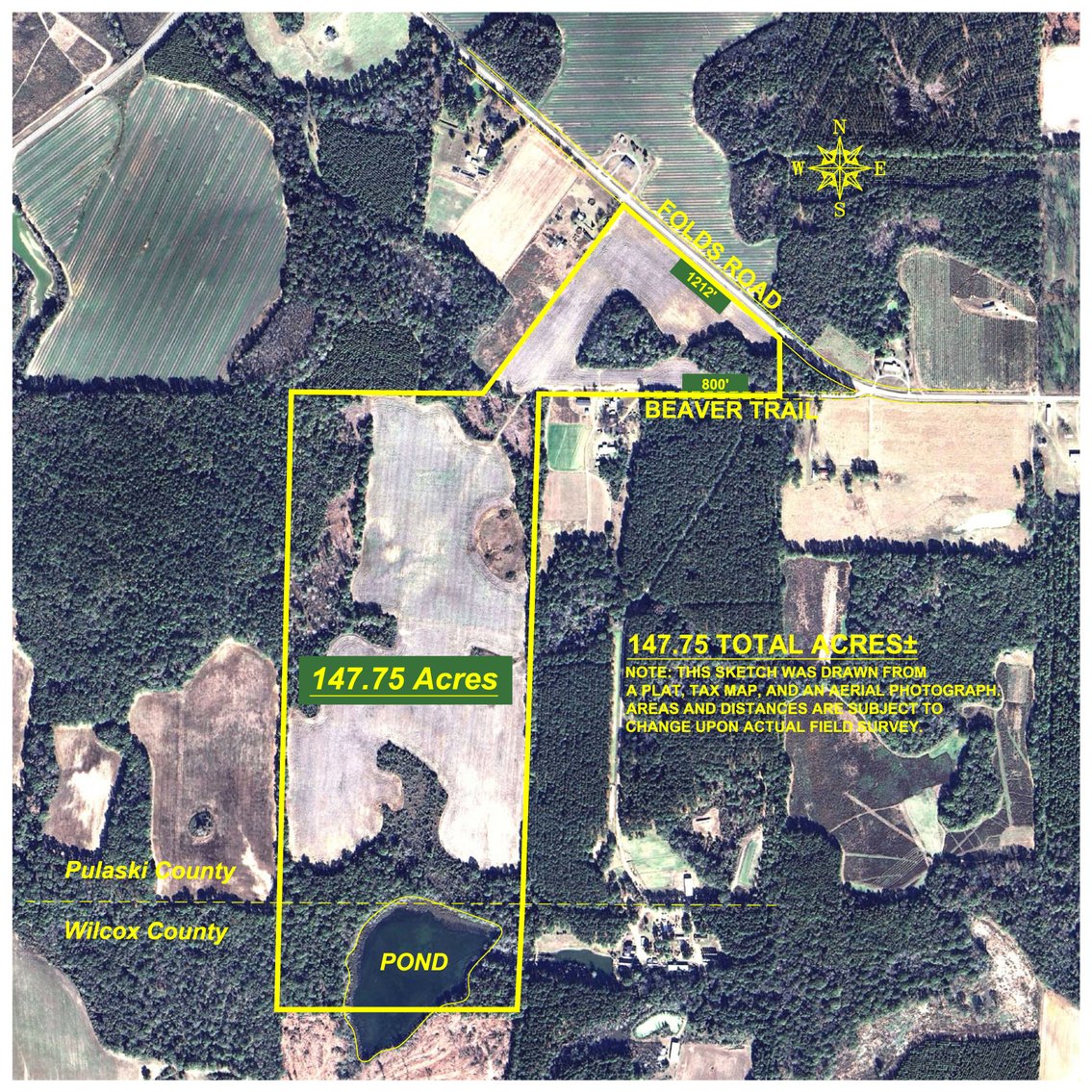 Image for 148+/- Acres - The Cattail Farm - Row Crop Farmland w/ Recreational Acreage