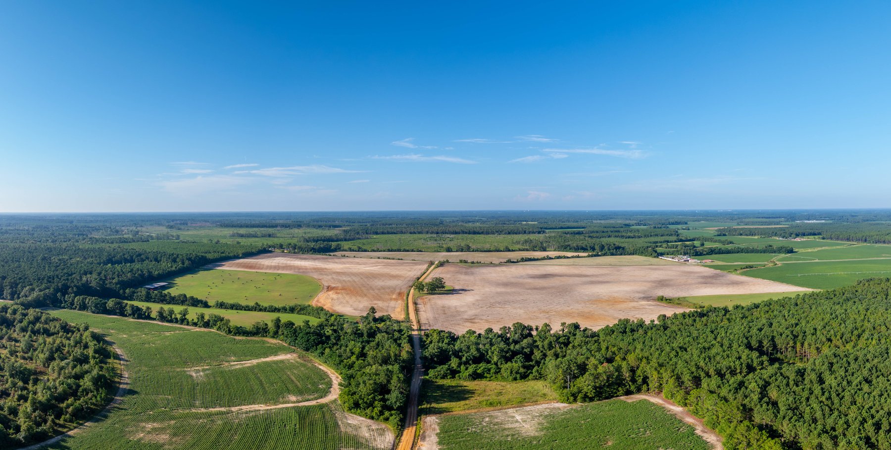 Image for 224+/- Total Acres – The Bowen Farm - Productive Farmland w/ Brick Home, Coastal Hayfields & Large Metal Building