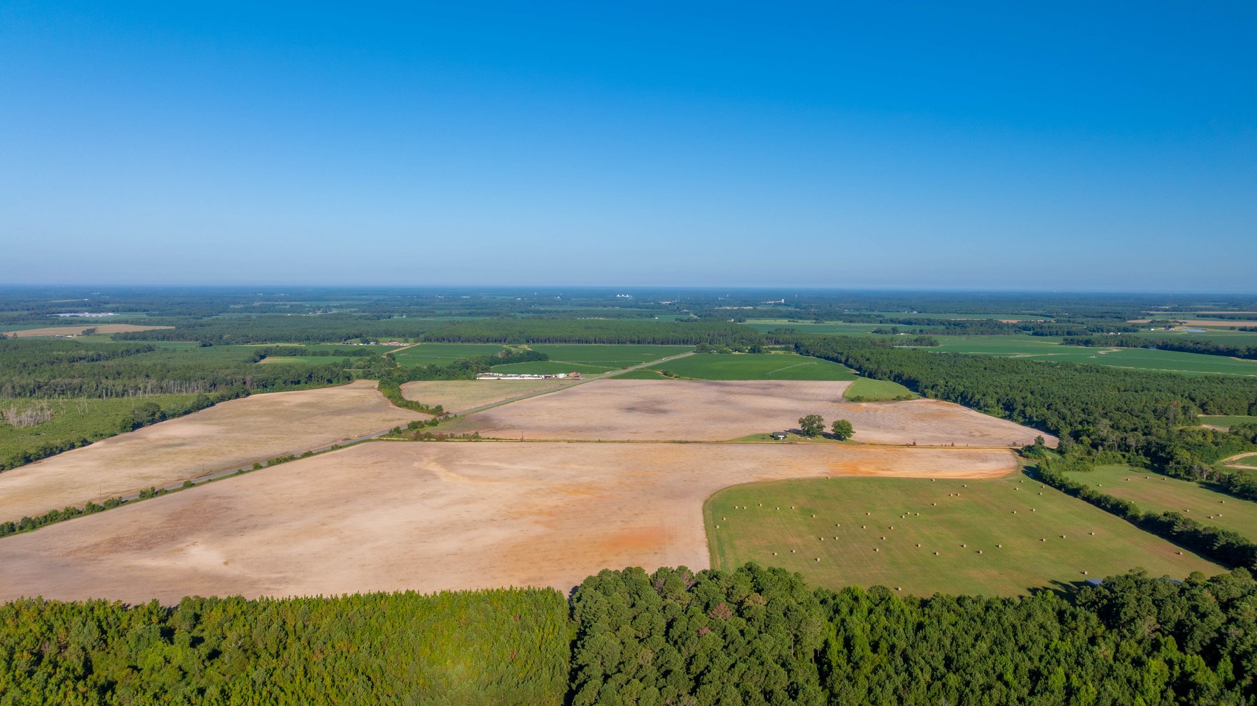Image for 224+/- Total Acres – The Bowen Farm - Productive Farmland w/ Brick Home, Coastal Hayfields & Large Metal Building