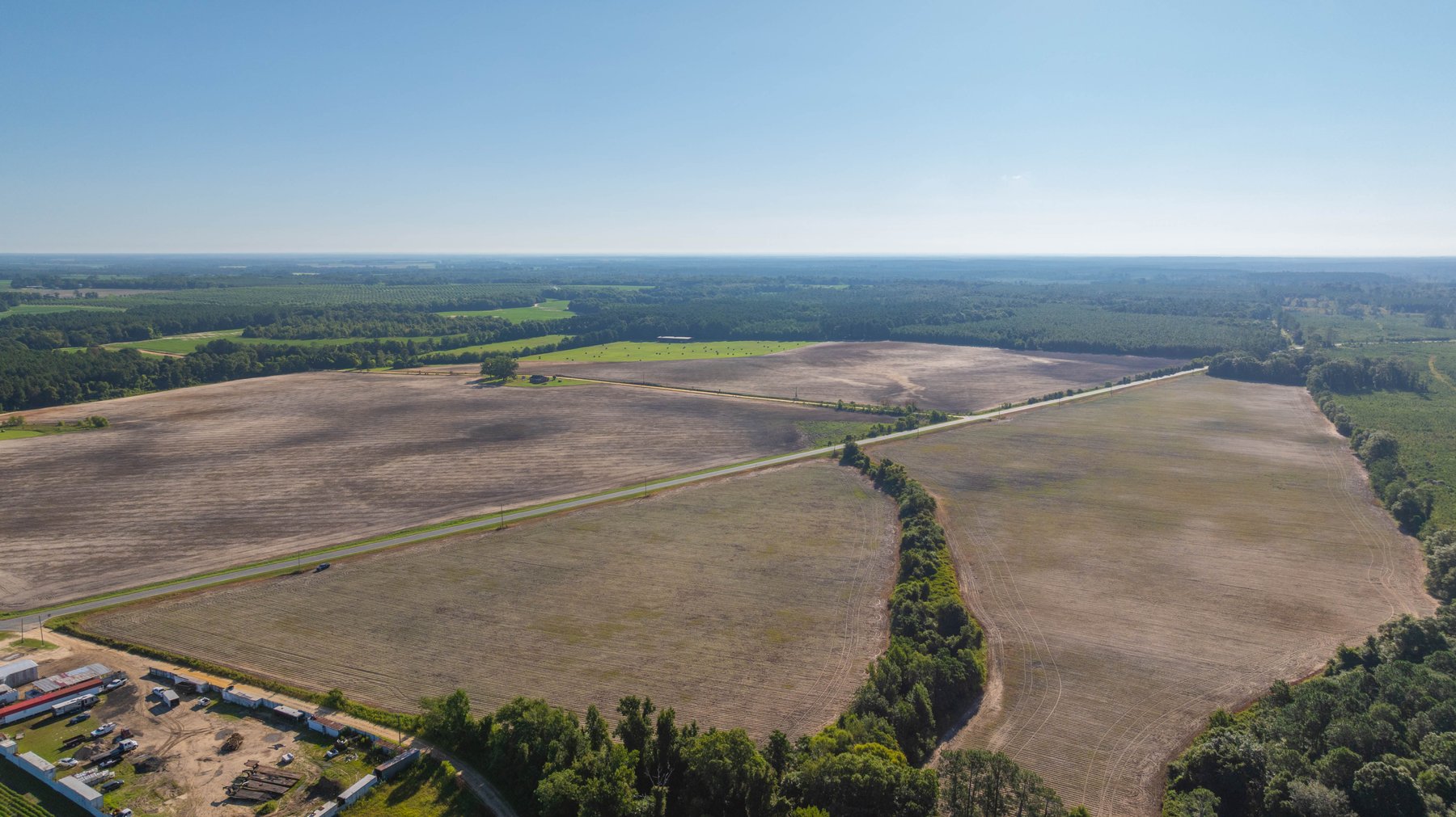 Image for 224+/- Total Acres – The Bowen Farm - Productive Farmland w/ Brick Home, Coastal Hayfields & Large Metal Building