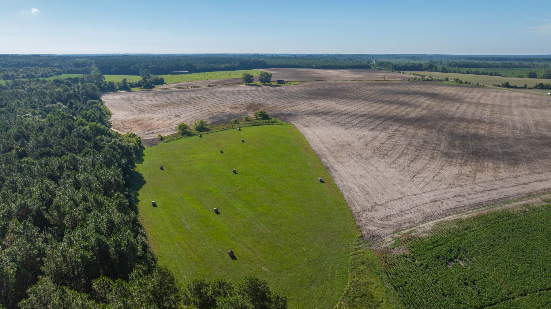 Image for 224+/- Total Acres – The Bowen Farm - Productive Farmland w/ Brick Home, Coastal Hayfields & Large Metal Building