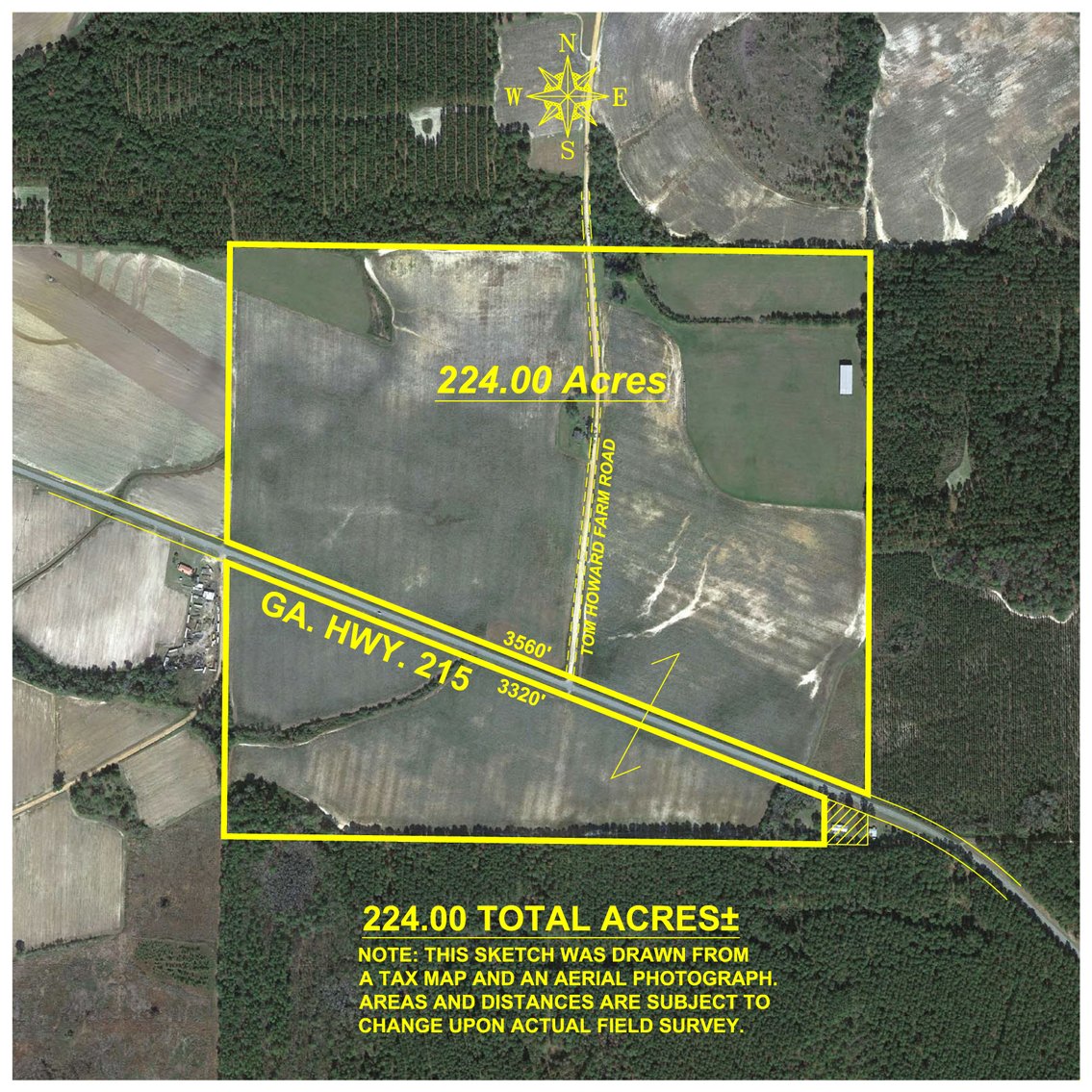 Image for 224+/- Total Acres – The Bowen Farm - Productive Farmland w/ Brick Home, Coastal Hayfields & Large Metal Building
