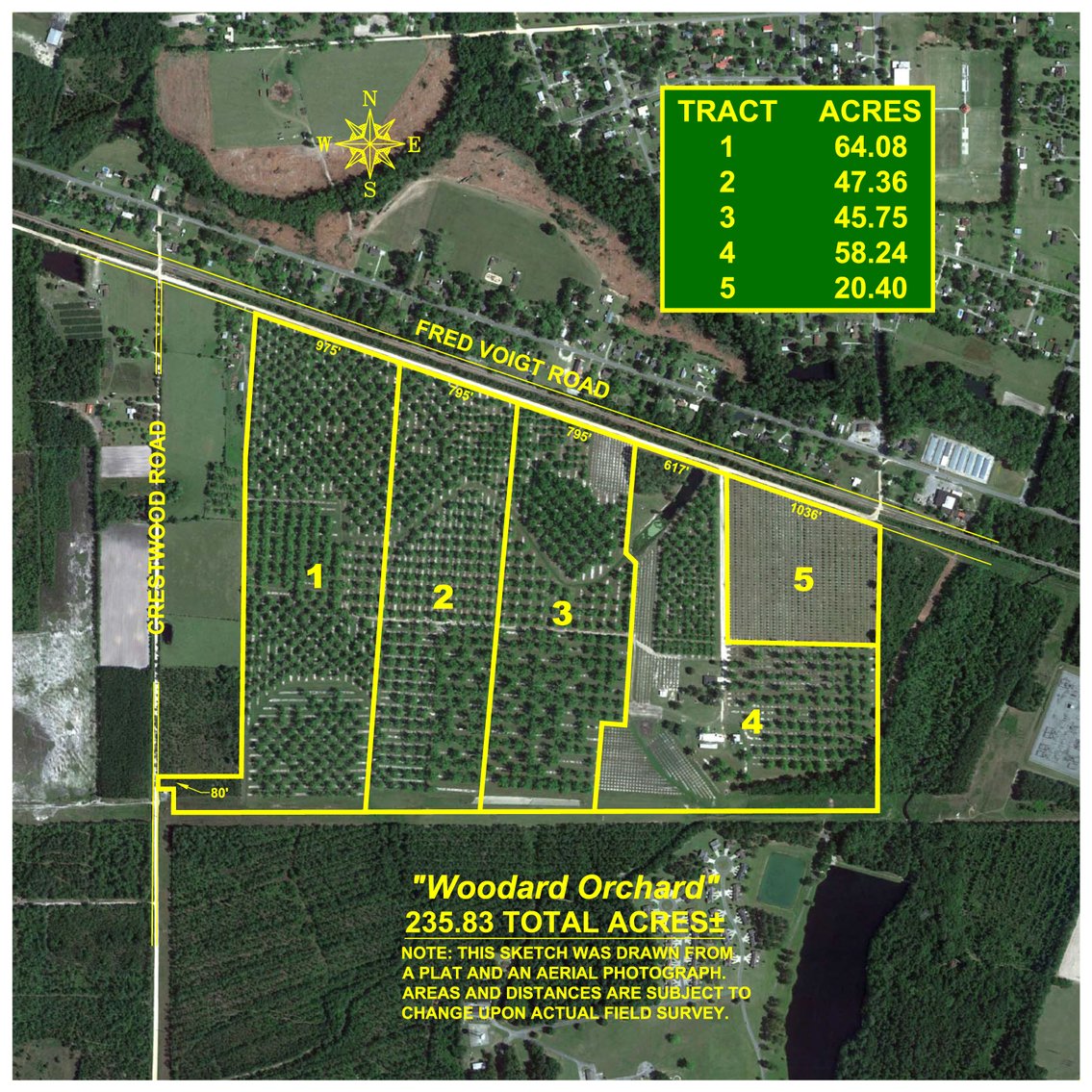 Image for 235± Acres – Woodard Orchard - Irrigated Pecan Orchard with Pond,  Homes, Buildings & Improvements - Prime Development Potential