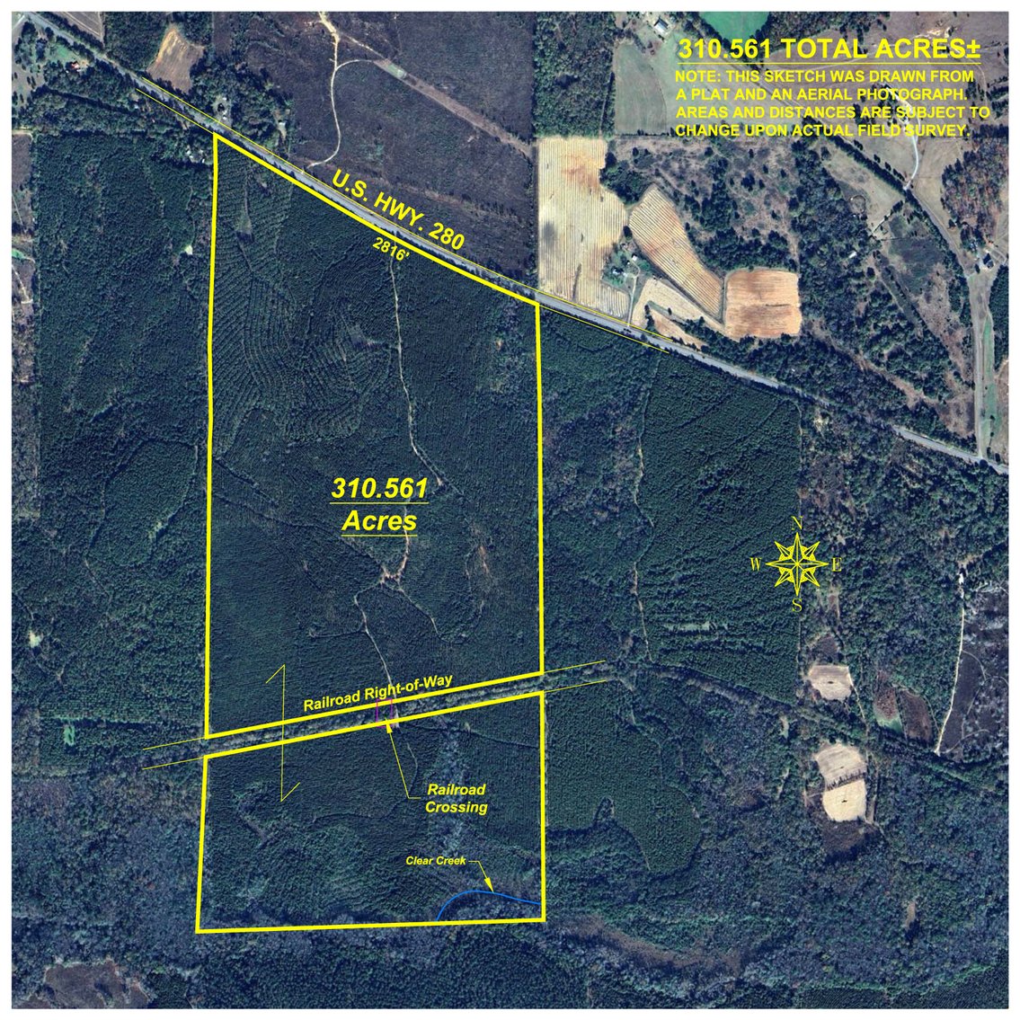 Image for 310± Total Acres - Simpson Tract - Planted Pines & Premium Hunting - Clear Creek Frontage