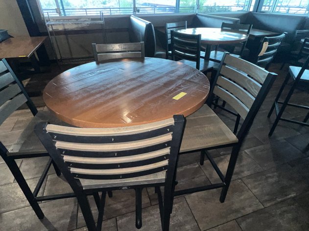 Image for (2) 30in Tables and (8) Chairs