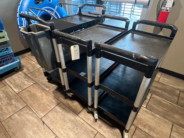 Image for (3) Rolling Utility Carts