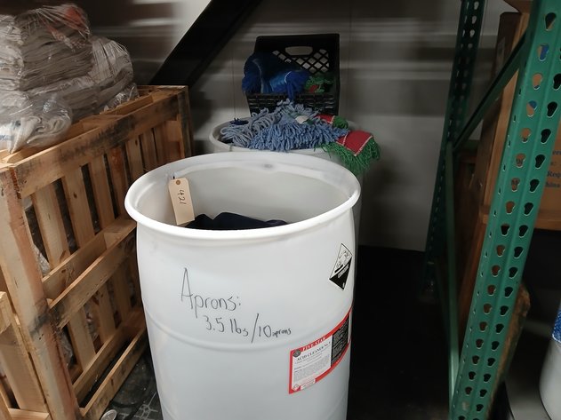 Image for Lot of Aprons and Mop Heads