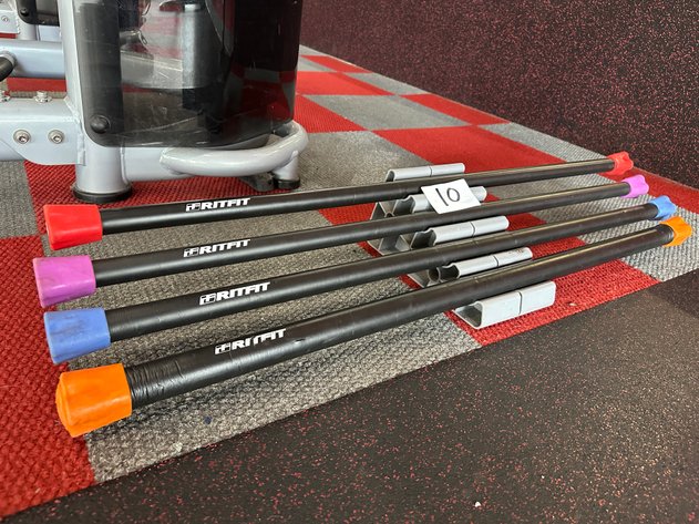 Image for RITFIT Weighted Bar Set with Stand (5lb, 10lb, 15lb, 20lb)