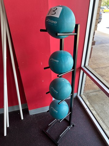 Image for (4) TRIDEER Exercise Ball Set and Storage Rack