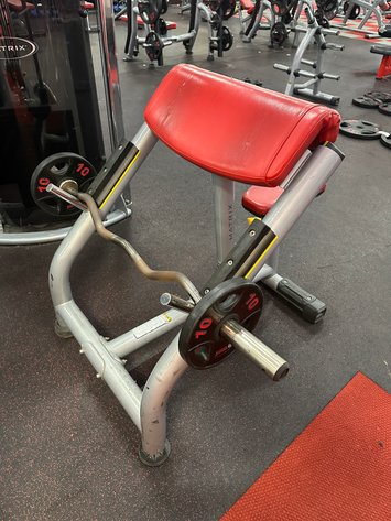 Image for MATRIX MG-A62-63 Preacher Curl w/ Barbell and (2) 10 lbs Plates