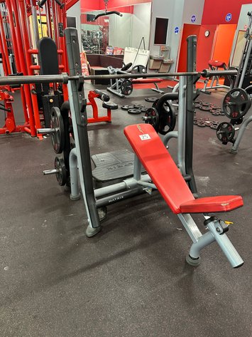 Image for MATRIX MG-A679-03 Breaker Olympic Incline Bench w/ Barbell and 170 lbs of Plates