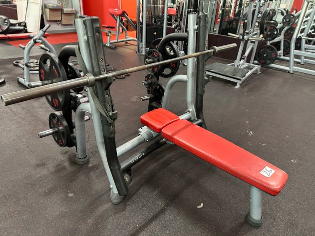 Image for MATRIX MG-A678-03 Breaker Olympic Flat Bench w/ Barbell and 170 lbs of Plates