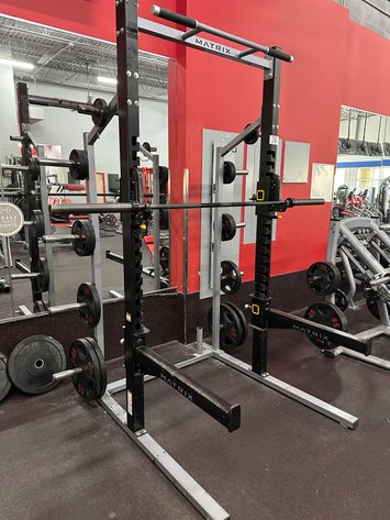 Image for MATRIX Free Weight Squat Rack (Black) w/ Pull Up Bar, Barbell and 295 lbs of Plates