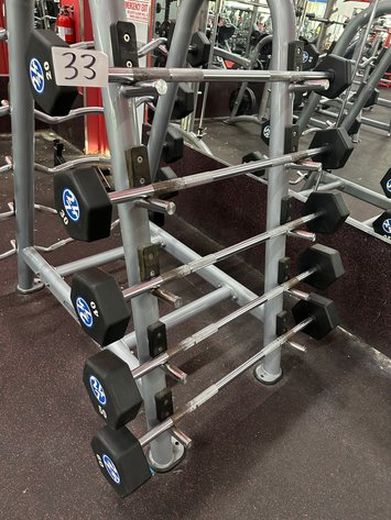 Image for (5) XULT Hex Urethane Straight Barbell Set - 20lbs, 30lbs, 40lbs, 50lbs, 60lbs