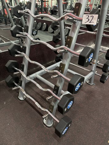 Image for (5) XULT Hex Urethane EZ Curl Barbell Set - 20lbs, 30lbs, 40lbs, 50lbs, 60lbs