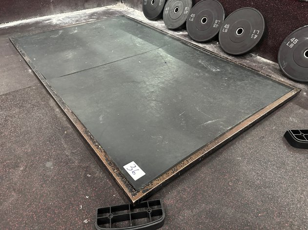 Image for Approx. 100in x 60in x 1in Steel Frame / Rubber Mat Deadlift Platform