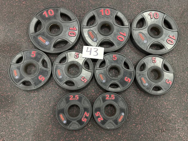 Image for Assorted Rubber Bumper Plates - (3) 10 lbs, (4) 5 lbs, (2) 2.5 lbs