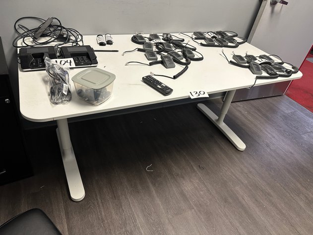 Image for IKEA Bekant White Desk - 63in x 32in x 28in 