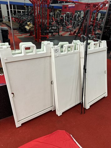 Image for (3) SIGNICADE DELUXE 24in x 35in White Plastic Foldable Signs and (1) Easel