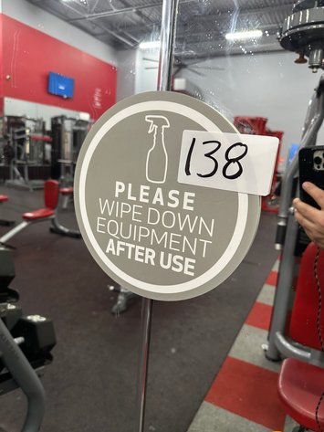 Image for (7) Gray 10in Round Foam Gym Signs