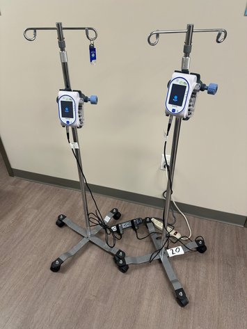 Image for Lot of (2) EITAN MEDICAL Sapphire Multi Therapy Infusion Pump on Mobile Stand
