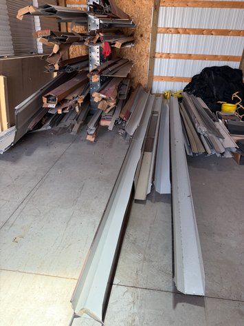 Image for All Assorted Sheet Metal Roofing / Gutter Materials in Residential Barn