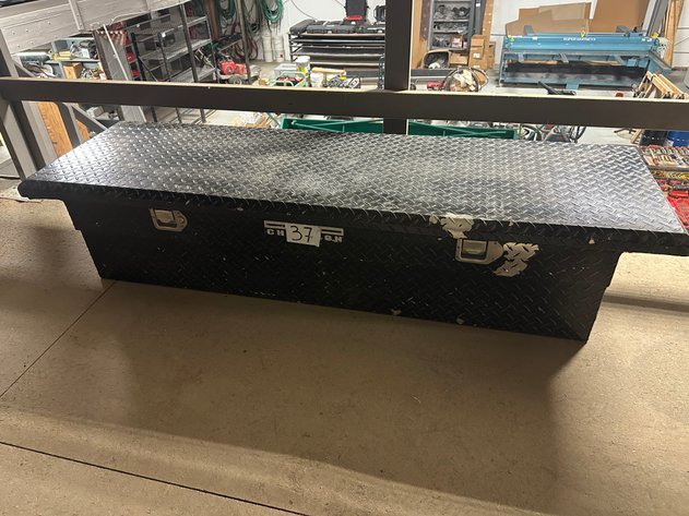 Image for 71in x 22in CHAMPION Black Diamond-Plated Truck Bed Tool Box