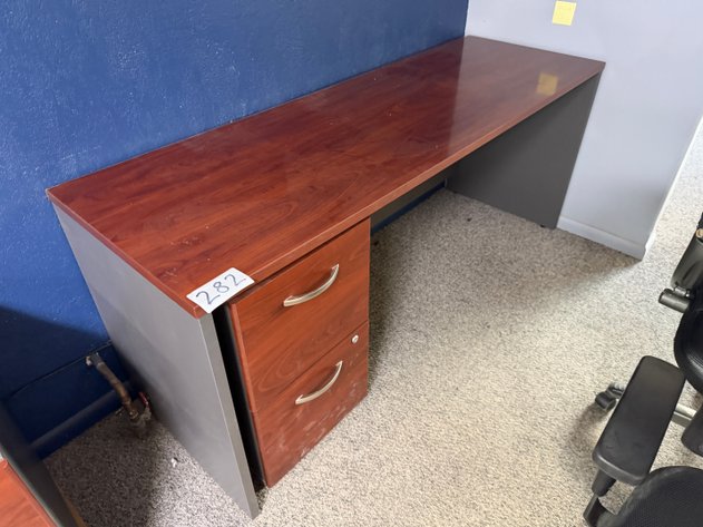 Image for 71in x 23.5in x 30in Office Desk and (2) Rolling File Cabinets