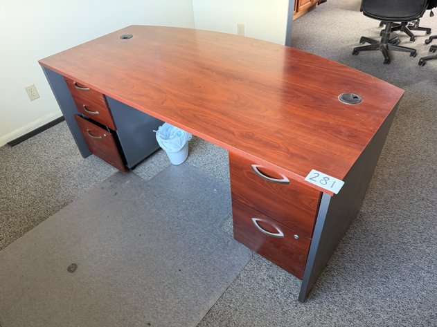 Image for 71in x 31in x 30in Office Desk and (2) Rolling File Cabinets