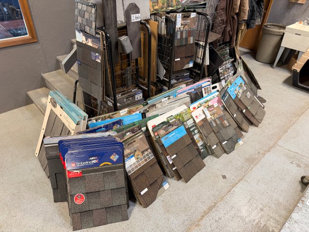 Image for Assorted Shingle Samples and Metal Wire Display Racks