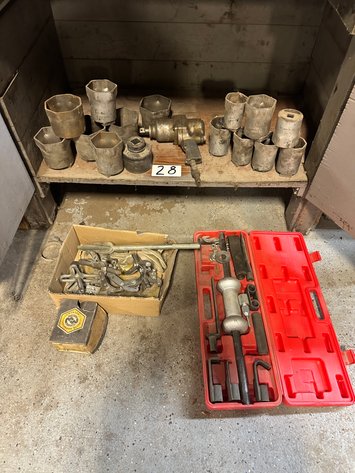 Image for Assorted Automotive Tools - Large BLUE POINT Socket Set, Dent Puller and Gear Pullers