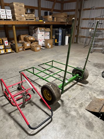 Image for Shopmade Heavy Duty Material Dolly and BETTER SPREADER 14in Single Wide Rooftop Adhesive Roller Cart