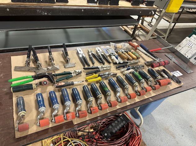 Image for Assorted Manual Sheet Metal / Roofing Tools - Seam Rollers, Sheet Metal Ducting Crimpers and