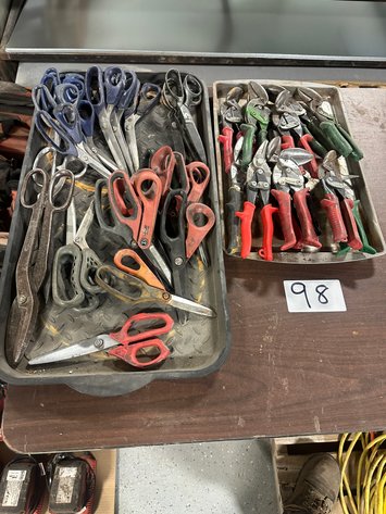 Image for Approx. (22) Assorted Industrial Scissors and (15) Metal WISS Snips