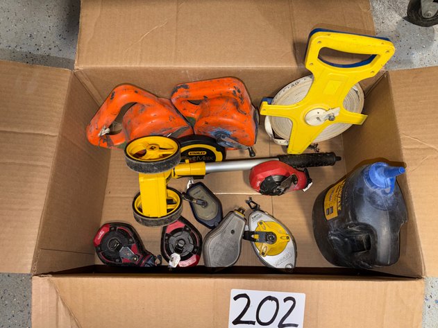 Image for Assorted Long Length Meausring tools and chalk line tapes